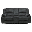 Signature Design by Ashley Draycoll Reclining Fabric Loveseat 7650494C IMAGE 1