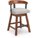 Signature Design by Ashley Ralene D594-224 Upholstered Swivel Barstool IMAGE 1