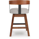 Signature Design by Ashley Ralene D594-224 Upholstered Swivel Barstool IMAGE 4