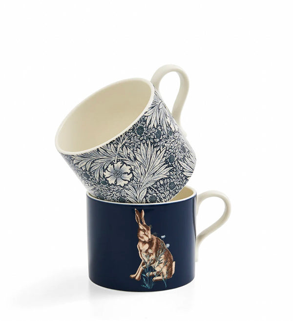 Marigold and Forest Hare Mugs, Boxed Set of 2.
