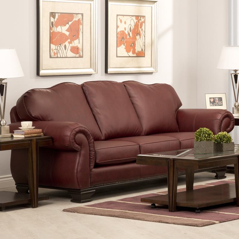 Decor-Rest Furniture Stationary Leather Look Sofa 3933 Sofa IMAGE 2