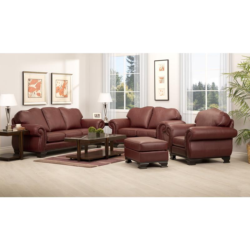 Decor-Rest Furniture Stationary Leather Look Sofa 3933 Sofa IMAGE 3