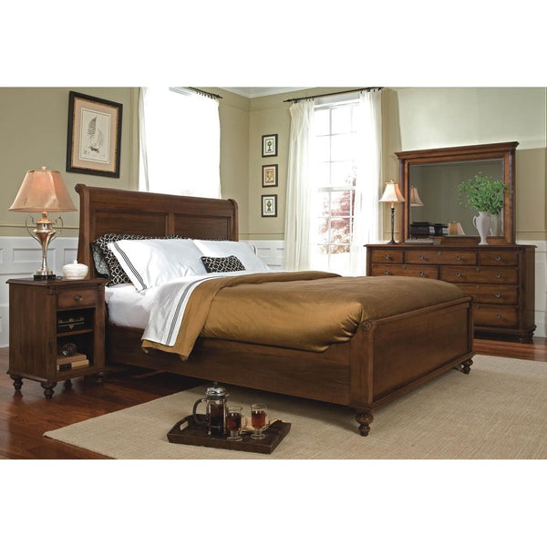 Durham Furniture Savile Row Queen Sleigh Bed 980-127B-CUHM IMAGE 1