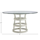 Universal Furniture Round Escape-Coastal Living Home Collection Dining Table with Glass Top and Pedestal Base 833656-BASE/833656B-TAB IMAGE 8