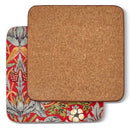 Strawberry Thief Red Coasters