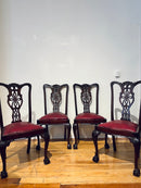 Mahogany Chippendale Revival Dining Chairs (Set of 4)