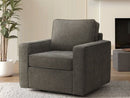 Curated 480514-B6517 Skyler Swivel Chair Chocolate