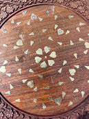 Indian Brass-Inlaid Decorative End Table