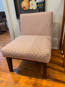 Curated Lita Chair Fab: Stencial Cayenne/Fin Walnut