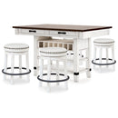 Signature Design by Ashley Valebeck D546D10 5 pc Counter Height Dining Set IMAGE 2