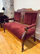 Eastlake Revival Upholstered Settee