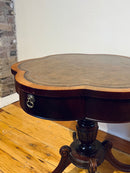 Mahogany Drum Pedestal Table