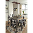 Signature Design by Ashley Caitbrook Counter Height Dining Table with Trestle Base D388-13 IMAGE 5