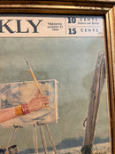 1954 Star Weekly Cover Print in Gold Frame