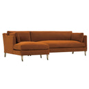  Robin Bruce Madeline Fabric 2 pc Sectional Madeline-110/Madeline-215 2 pc Sectional - Terracotta/Washed Oak/Brass IMAGE 5
