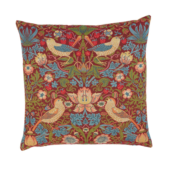 Morris Strawberry Thief Red Pillow #1073-1RC
