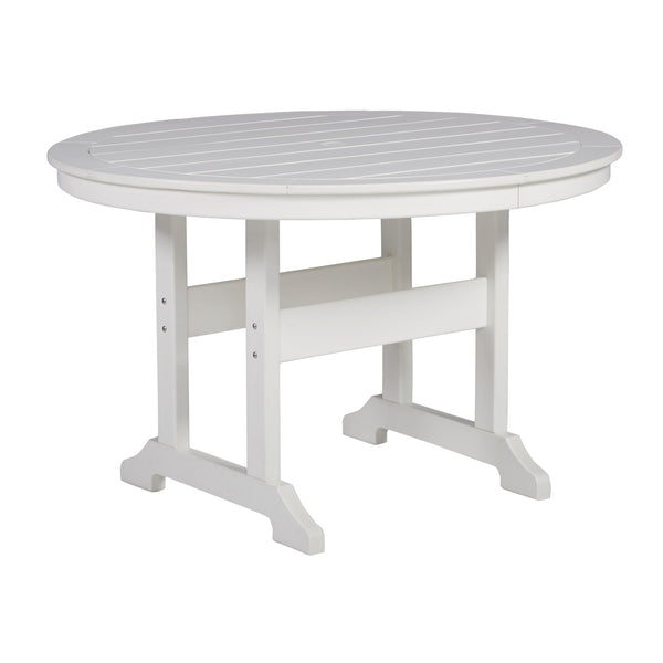 Signature Design by Ashley Crescent Luxe P207-615 Round Dining Table with Umbrella Option IMAGE 1