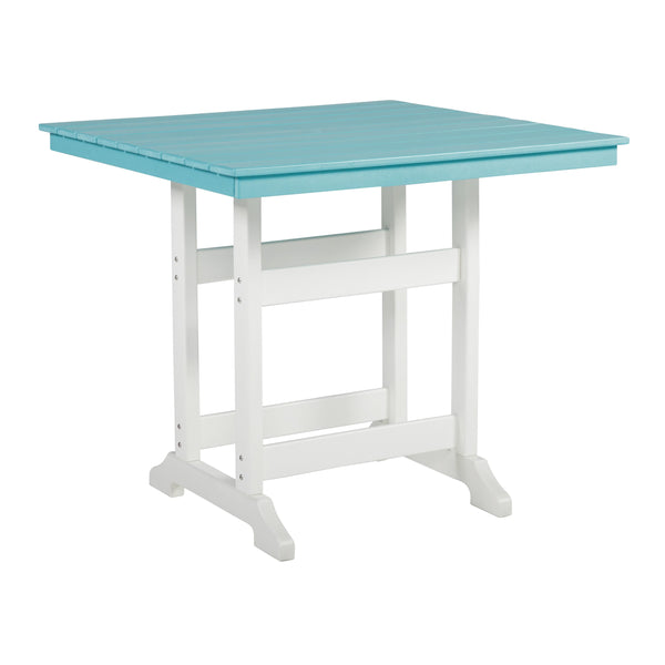Signature Design by Ashley Eisely P208-632 Square Counter Table with Umbrella Option IMAGE 1