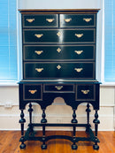 Baker Black Lacquer Highboy
