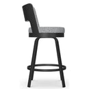 Amisco Brock 41435 Counter Height Swivel Stool - Black Coral/Sirius IMAGE 3