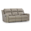 Signature Design by Ashley Lavenhorne Reclining Leather Look Sofa 6330789C IMAGE 1