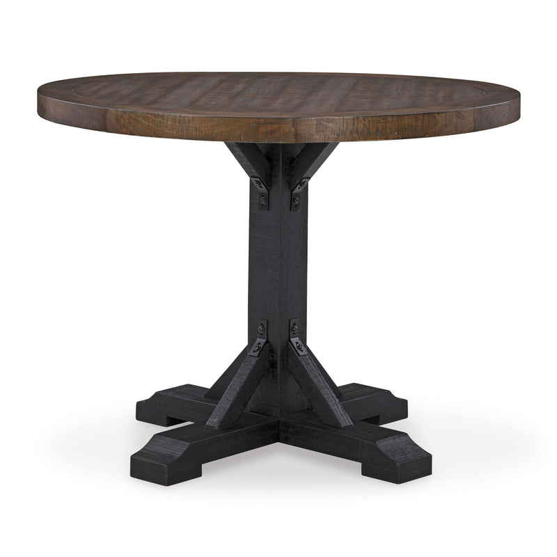 Signature Design by Ashley Round Valebeck Counter Height Dining Table with Pedestal Base D546-23B/D546-23T IMAGE 2