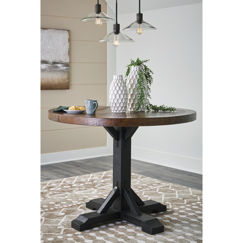 Signature Design by Ashley Round Valebeck Counter Height Dining Table with Pedestal Base D546-23B/D546-23T IMAGE 4