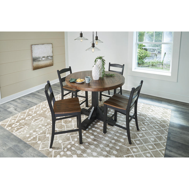 Signature Design by Ashley Round Valebeck Counter Height Dining Table with Pedestal Base D546-23B/D546-23T IMAGE 6