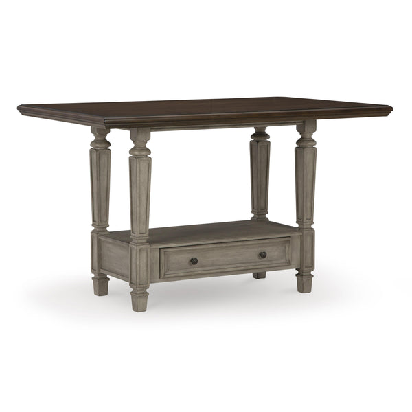 Signature Design by Ashley Lodenbay Counter Height Dining Table with Pedestal Base D751-13 IMAGE 1