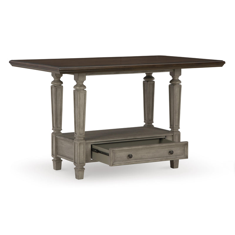 Signature Design by Ashley Lodenbay Counter Height Dining Table with Pedestal Base D751-13 IMAGE 2
