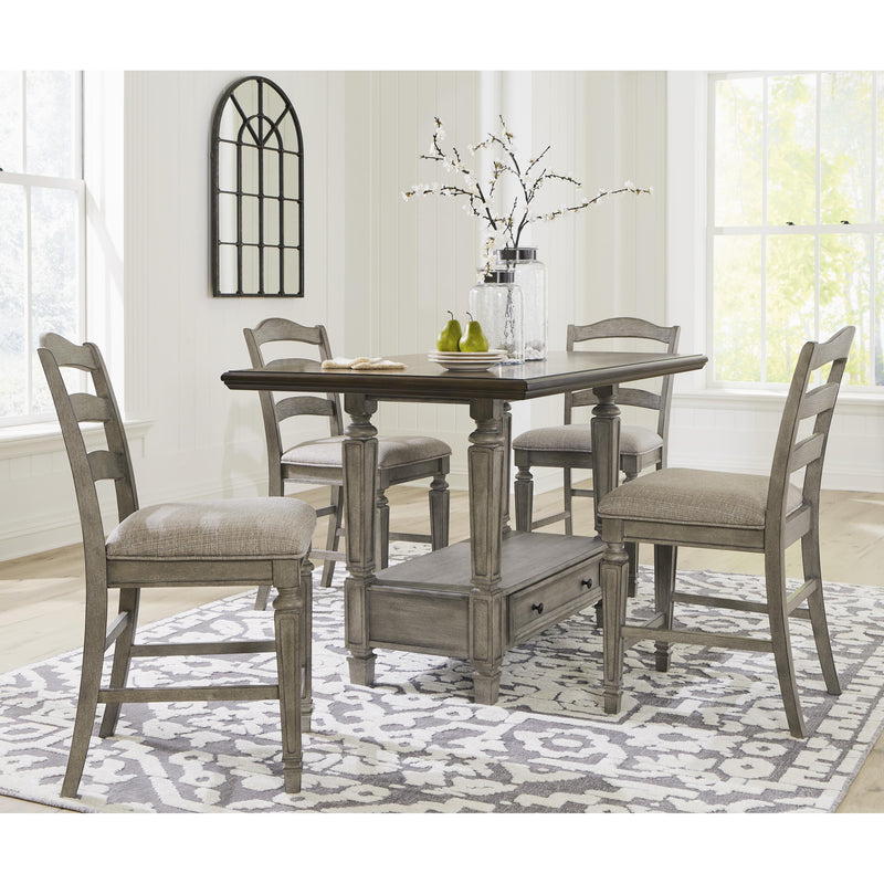 Signature Design by Ashley Lodenbay Counter Height Dining Table with Pedestal Base D751-13 IMAGE 7