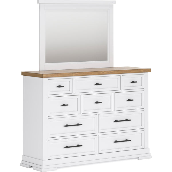 Signature Design by Ashley Ashbryn 10-Drawer Dresser with Mirror B844-31/B844-36 IMAGE 1