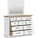 Signature Design by Ashley Ashbryn 10-Drawer Dresser with Mirror B844-31/B844-36 IMAGE 2