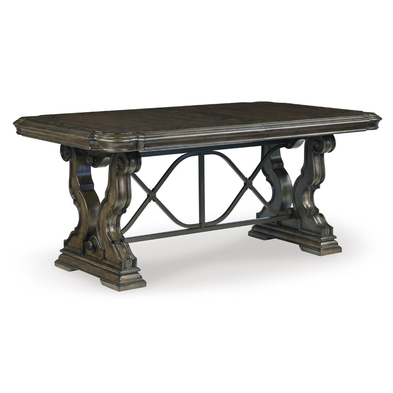 Signature Design by Ashley Maylee Dining Table with Pedestal Base D947-55B/D947-55T IMAGE 2
