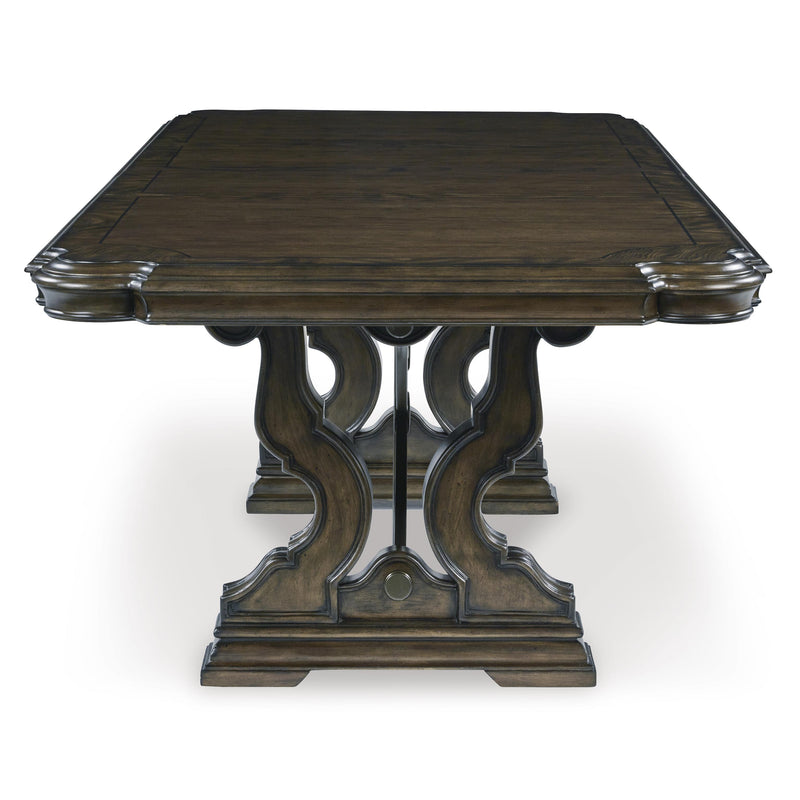 Signature Design by Ashley Maylee Dining Table with Pedestal Base D947-55B/D947-55T IMAGE 4