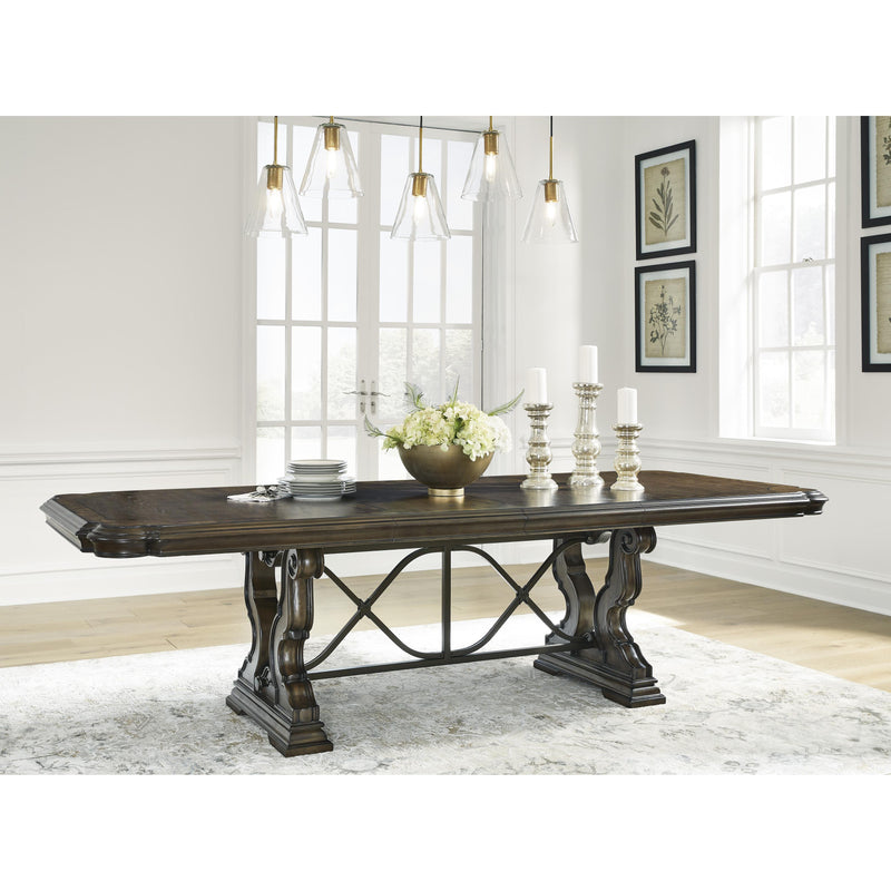 Signature Design by Ashley Maylee Dining Table with Pedestal Base D947-55B/D947-55T IMAGE 6