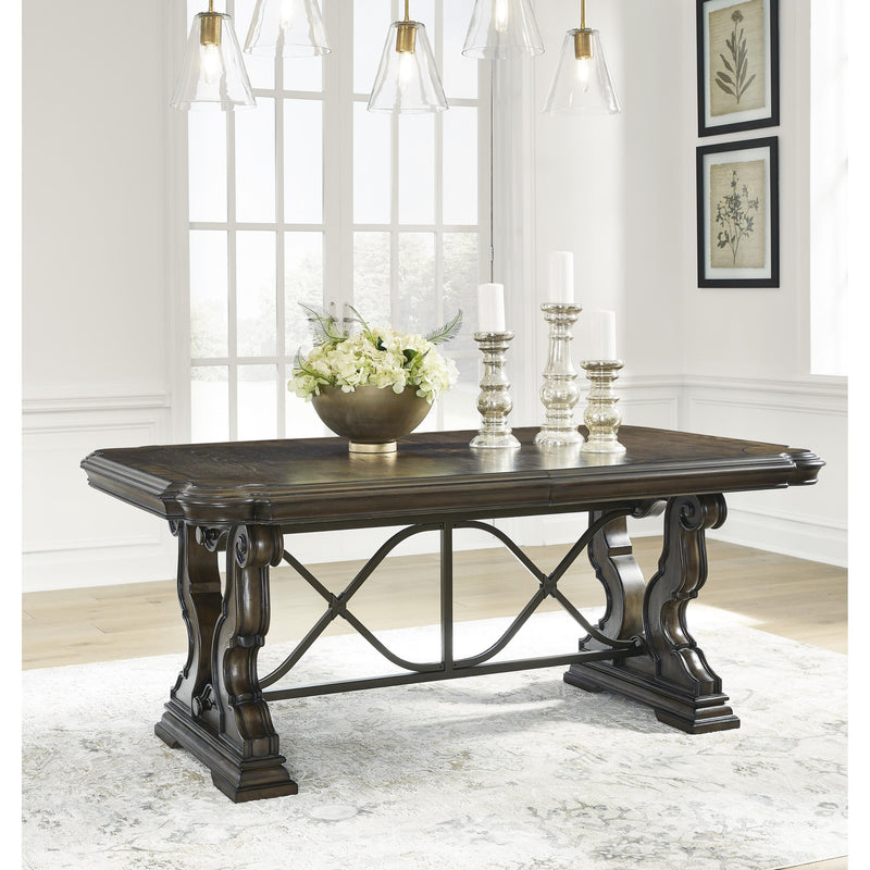 Signature Design by Ashley Maylee Dining Table with Pedestal Base D947-55B/D947-55T IMAGE 7