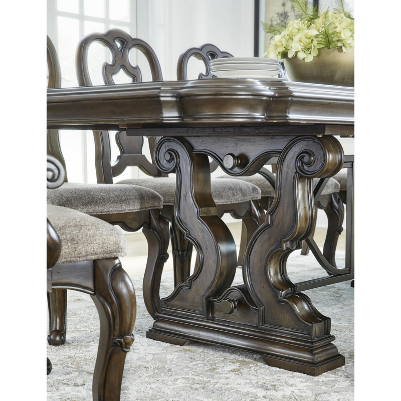 Signature Design by Ashley Maylee Dining Table with Pedestal Base D947-55B/D947-55T IMAGE 9
