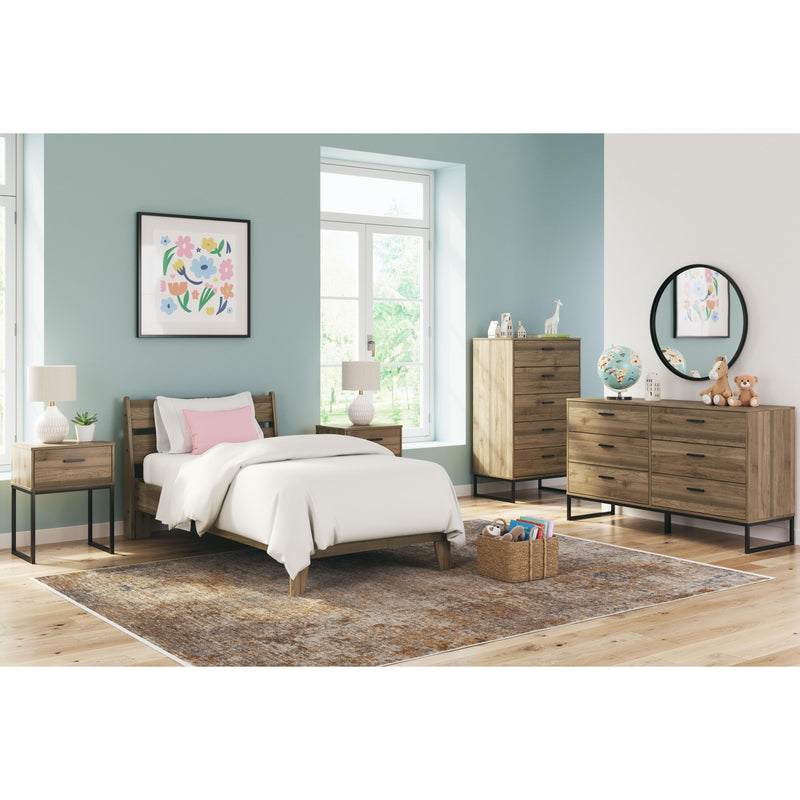 Signature Design by Ashley Deanlow Twin Panel Bed EB1866-155/EB1866-111 IMAGE 8