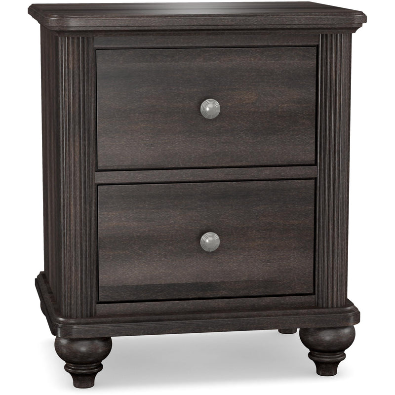 Durham Furniture Nightstands 2 Drawers 3203-A202 BLKS IMAGE 2