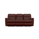 La-Z-Boy Brooks Power Reclining Sofa w/ Headrest & Lumbar - Burgundy IMAGE 2