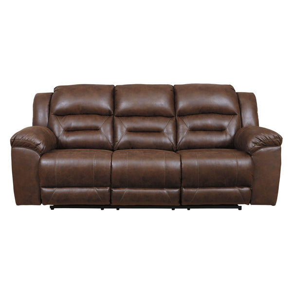Signature Design by Ashley Stoneland Reclining Leather Look Sofa 3990488C IMAGE 1