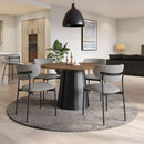 Amisco Gemma Dining Table - Black Coral/Koala IMAGE 2
