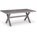  Signature Design by Ashley Half Moon Beach PCP418-625 Rectangular Dining Table with Umbrella Option IMAGE 1