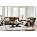  Benchcraft Mackmenville Reclining Leather Look Loveseat with Console 7471494 IMAGE 9