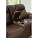  Benchcraft Gravier U1330118 Power Reclining Loveseat with Console  & Adjutasble Headrest IMAGE 5