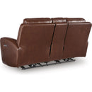  Signature Design by Ashley Next Move Power Reclining Leather Match Loveseat with Console PCU1210218C IMAGE 4