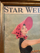 1954 Star Weekly Cover Print in Gold Frame