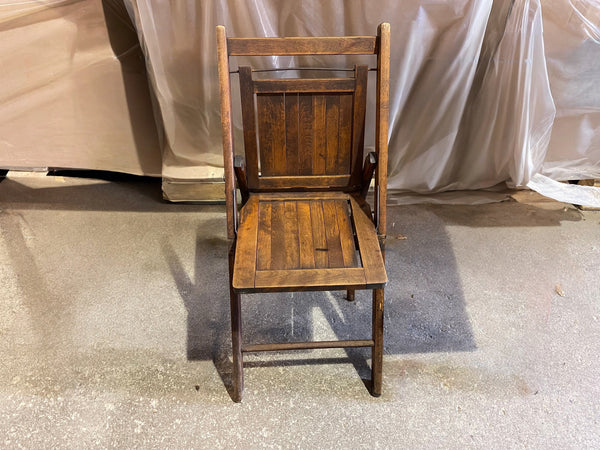 Vintage Wood Slat Folding Chair