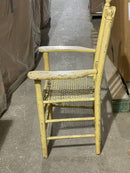 Yellow Caned Seat Chair